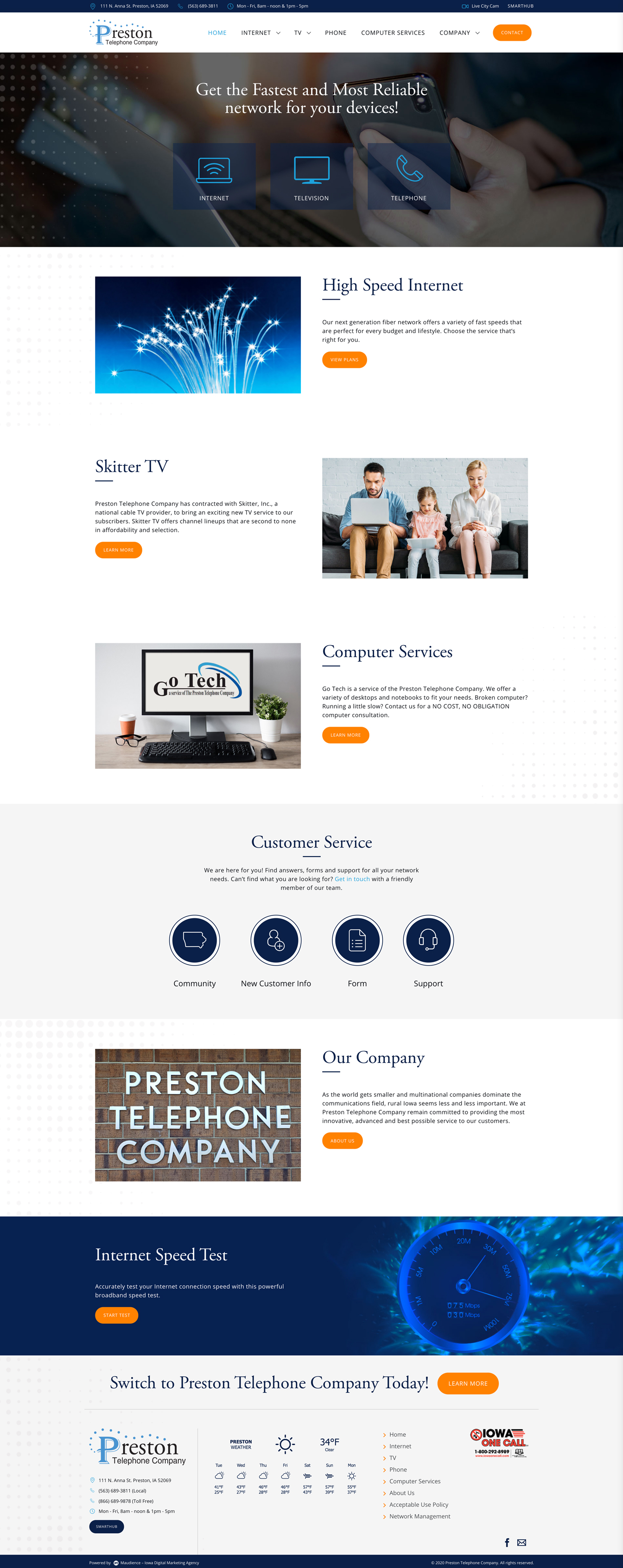 Preston Telephone Company Desktop